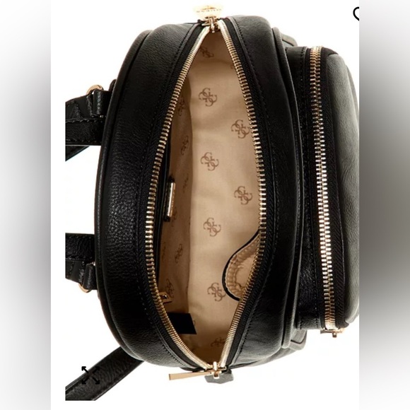 ?ON SALE! Guess Rylan Medium Black Faux-leather collegiate/travel Backpack. NWT main image 9